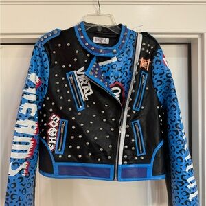 Punk Rock Graffiti Swank A Posh Jacket Coat Size Large